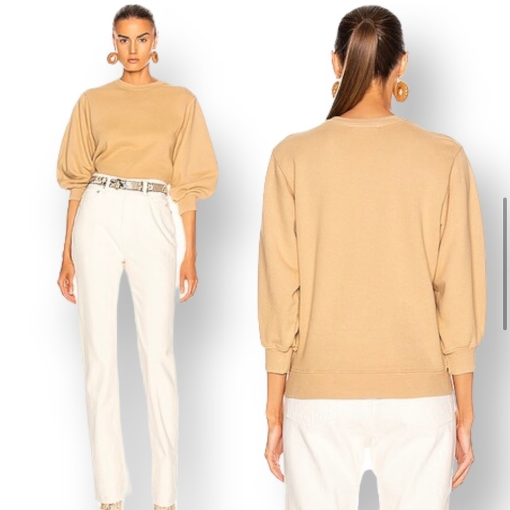 Agolde Thora Cropped Sleeve Sweatshirt, Size XS
